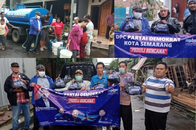 Fraksi Partai Demokrat Semarang Bantu Korban Bencana Banjir Genuk Semarang