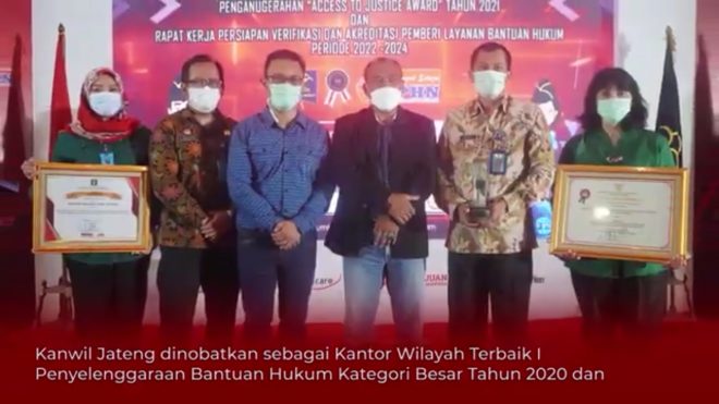 Curi Start, Awal Tahun Kemenkumham Jawa Tengah Terima Penghargaan