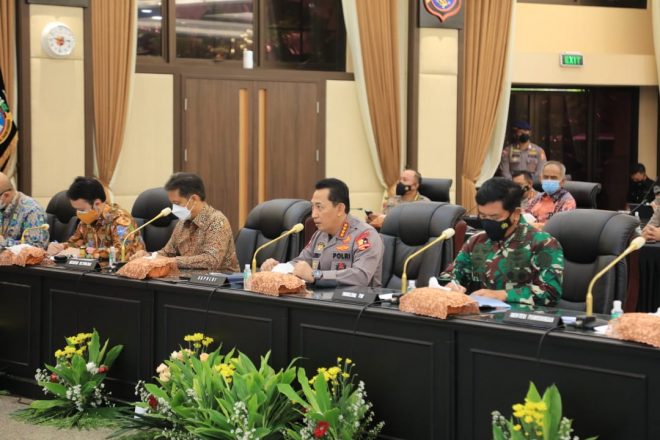 Rakor Lintas Sektoral Jelang Idul Fitri, Kapolri Keselamatan Rakyat Hukum Tertinggi