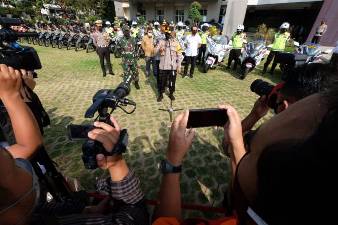 Hadapi Perayaan Idul Fitri 1442 H, Polda Jateng Gelar Apel Pasukan Operasi Ketupat Candi 2021