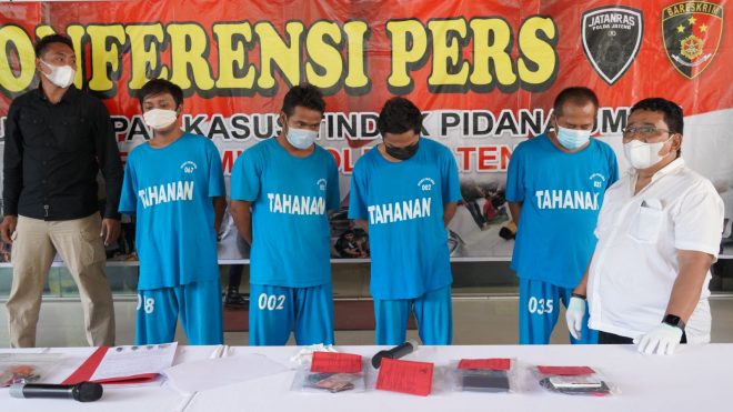 Ditreskrimum Polda Jateng Berhasil Tangkap Empat Pelaku Judi Togel Jenis SGP