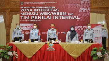 Jelang Evaluasi TPN, Kemenkumham Jateng Terima Penguatan WBK/WBBM Dari Tim Penilai Internal