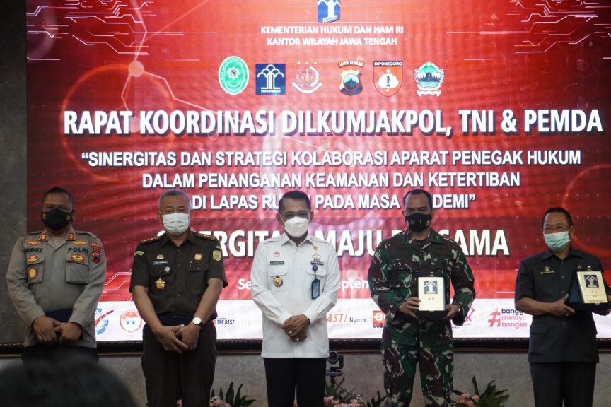 Kanwil Kumham Jateng Gelar Rakor DILKUMJAKPOL TNI dan Pemda