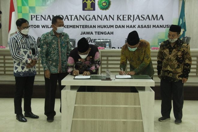 Kemenkumham Jateng dan Universitas Wahid Hasyim Jalin Kerjasama