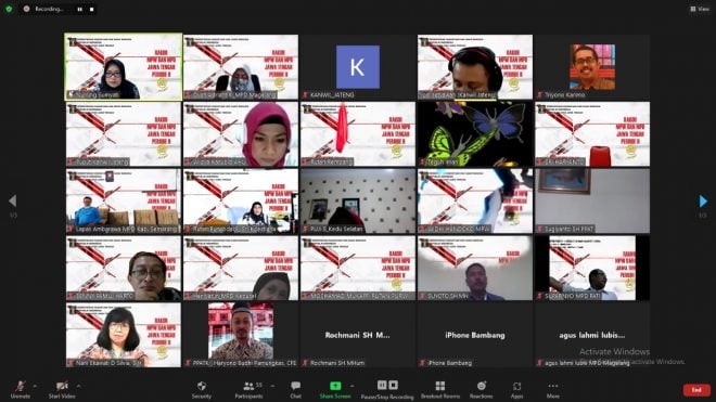 Perkuat Pengawasan, Kemenkumham Jateng Gelar Rakor MPW dan MPD