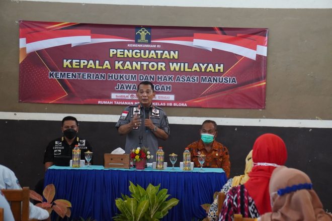 Kakanwil Kumham Jawa Tengah Lakukan Penguatan di Rutan Kelas IIB Blora