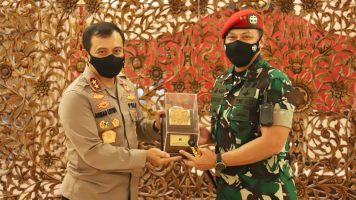 Danjen Kopassus Silaturahmi Kepolda Jateng, Sinergitas TNI-POLRI Terjalin Baik