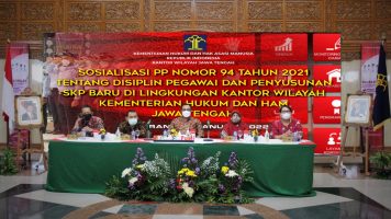 Kemenkumham Jateng Sosialisasikan PP No.94 Tahun 2021 tentang Disiplin Pegawai