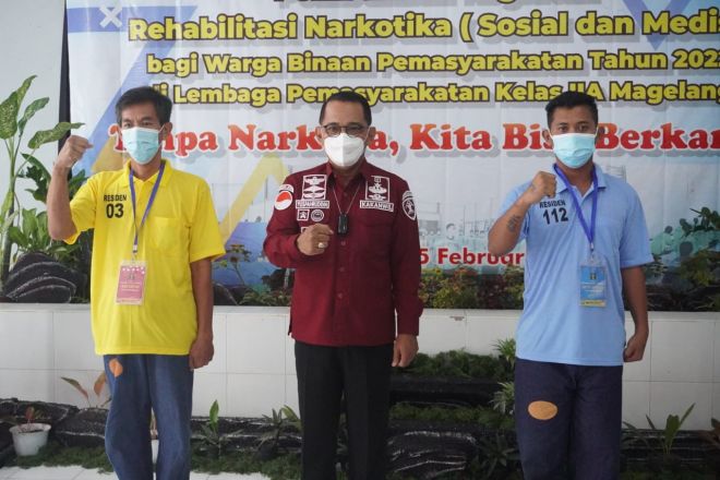 Tingkatkan Kualitas Hidup WBP, Kakanwil Kumham Jateng Buka Rehabilitasi Narkotika di Lapas Magelang