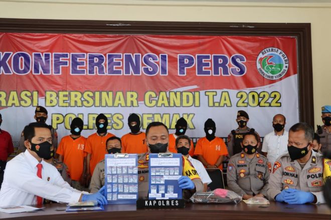 Polres Demak Tangkap Lima Pengedar Sabu
