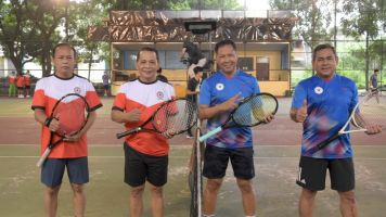 Pertandingan Persahabatan Olah Raga Tenis, antara Kanwil Kemenkumham Jateng VS Jabar