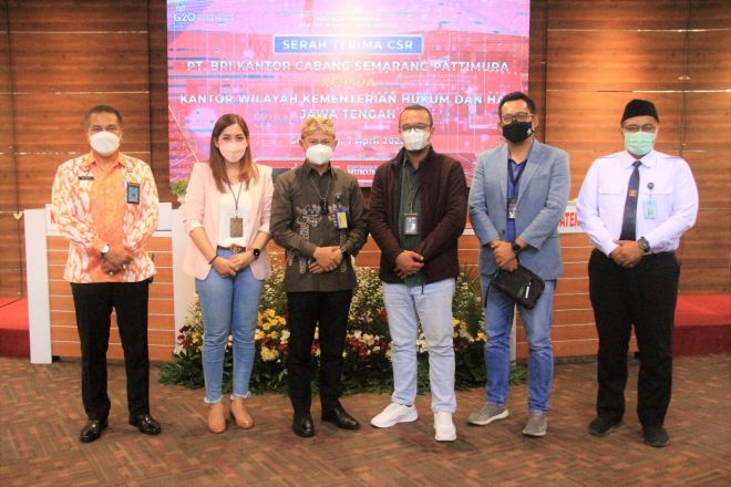 Terima CSR BRI, Kanwil Kemenkumham Jateng Semakin Tingkatkan Pelayanan