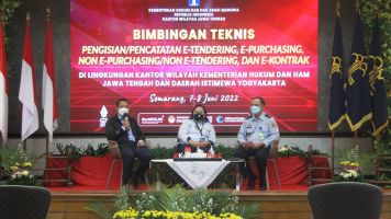 Kanwil Kemenkumham Jateng Kerjasama Dgn UKPBJ Pusat Selenggarakan Bintek Sistem Pencatatan  Pengadaan Secara Elektronik
