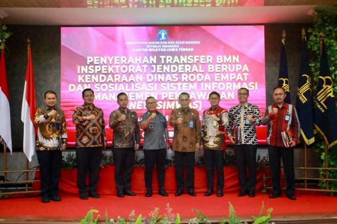 Tunjang Fasilitas Kerja, 5 UPT Terima BMN Roda 4 dari Itjen Kemenkumham