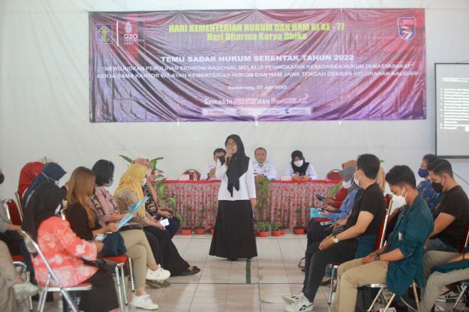Peringati HDKD ke 77, Kemenkumham Jateng Gelar Temu Sadar Hukum di 3 Kelurahan