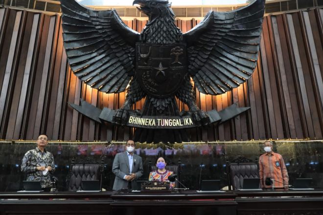Cek Persiapan Sidang Tahunan DPR, Puan Ungkap Makna Penggunaan Ornamen Batik Khas Yogyakarta