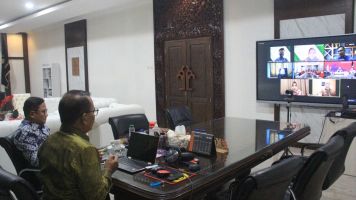 Kakanwil Kemenkumham Jawa Tengah Mengikuti Penutupan Latsar CPNS