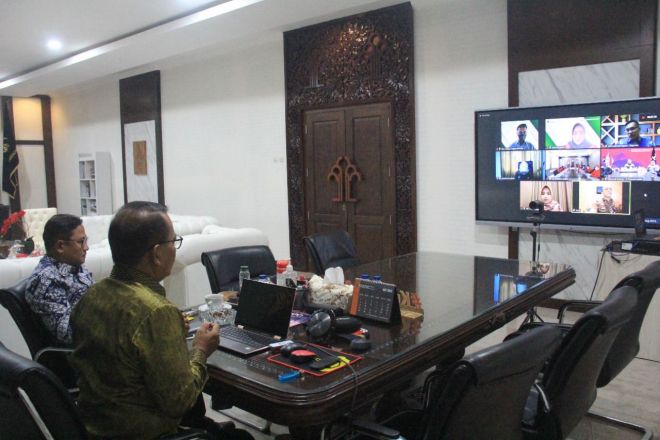 Kakanwil Kemenkumham Jawa Tengah Mengikuti Penutupan Latsar CPNS