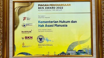 Lagi, Kemenkumham Raih 2 BKN Award Tahun 2022