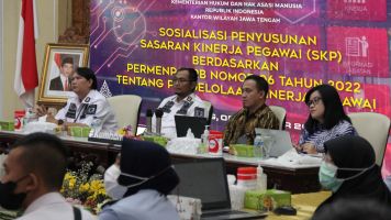 Kemenkumham Jateng Gelar Sosialisasi Penyusunan Sasaran Kinerja Pegawai