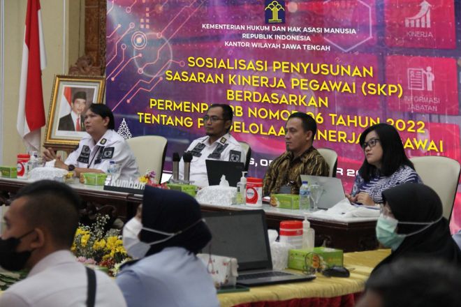 Kemenkumham Jateng Gelar Sosialisasi Penyusunan Sasaran Kinerja Pegawai