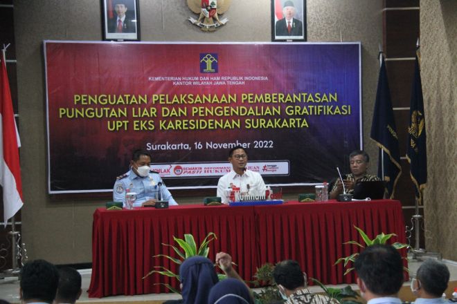 Kadiv Administrasi Kemenkumham Jateng Gelar Penguatan Pungli dan Gratifikasi se Eks Karesidenan Surakarta