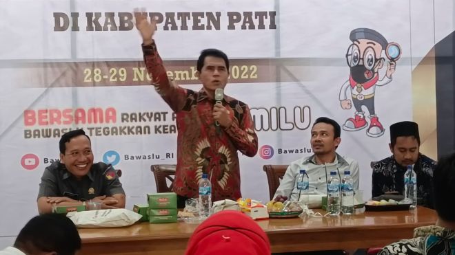 Jurnalis PATI ikut Acara Sosialisasi Pengawasan Pemilu Serentak 2024