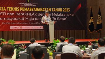 Kakanwil Kemenkumham Jawa Tengah A Yuspahruddin  membuka Rapat Kerja Teknis (Rakernis) Pemasyarakatan di Ungaran