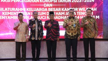 Jajaran Kanwil Kemenkumham Jawa Tengah Dukung Penuh Pemerintah dalam Melakukan Pencegahan Korupsi