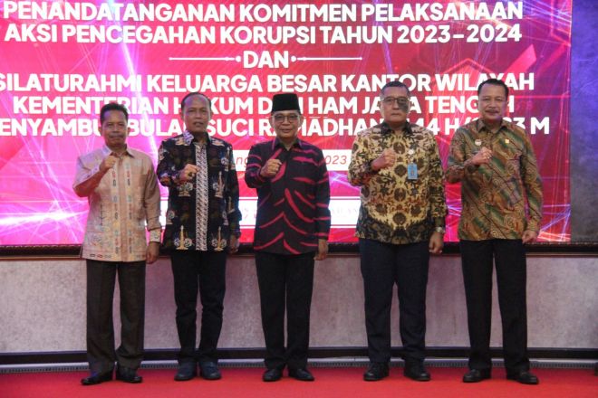 Jajaran Kanwil Kemenkumham Jawa Tengah Dukung Penuh Pemerintah dalam Melakukan Pencegahan Korupsi