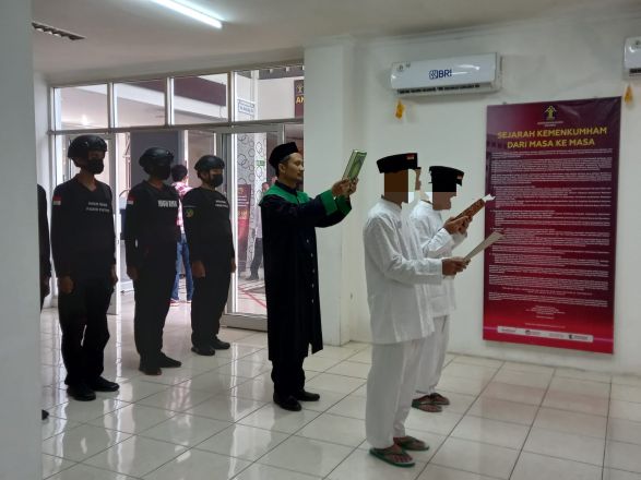 Lapas Pasir Putih Kanwil Kemenkumham Jateng Kembali Gelar Prosesi Ikrar Setia NKRI Kepada Dua Narapidana Teroris