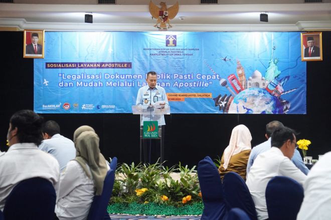 Pastikan Kecepatan dan Kemudahan Legalisasi Dokumen Publik, Kemenkumham Jateng Gelar Sosialisasi Layanan Apostille