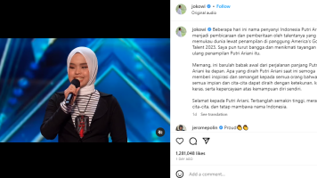 Jokowi Apresiasi Pencapaian Putri Ariani, “Terbanglah Tinggi…”