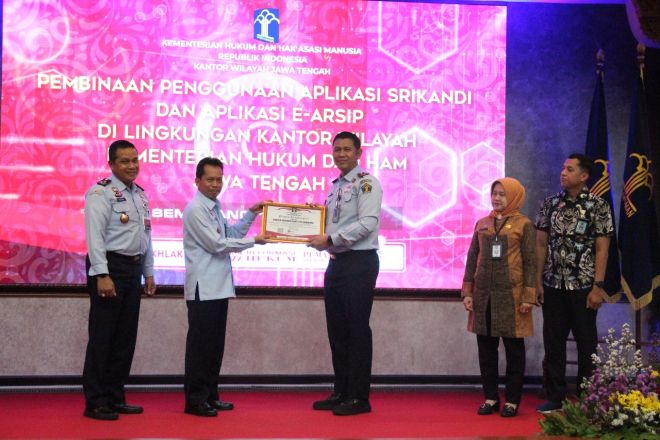 Kanwil Kumham Jateng Gelar Pembinaan Aplikasi Srikandi, E-arsip dan Pengawasan Kearsipan