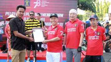 Dekatkan Layanan Kepada Masyarakat, Kemenkumham Jateng Ramaikan CFD Simpang Lima Semarang
