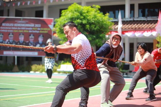 Semarakan Hari Kemenkumham dan HUT RI Ke 78, Kemenkumham Jateng Adakan Lomba Tradisional