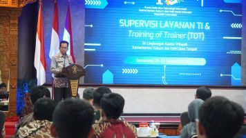 Kemenkumham RI Jawa Tengah dan Pusdatin Gelar Supervisi ToT