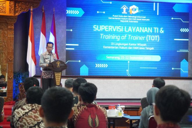 Kemenkumham RI Jawa Tengah dan Pusdatin Gelar Supervisi ToT
