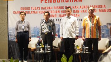 Kanwil Kemenkumham Jateng Kukuhkan Gugus Tugas Daerah Bisnis & HAM