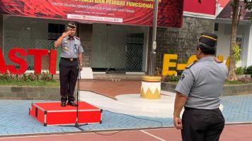 Lagi, Kakanwil Kemenkumham RI Jawa Tengah Tejo Harwanto Pimpin Apel Senin Pagi