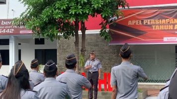 Apel Pagi Indikator Kedisiplinan ASN dalam Lingkungan Kanwil Kemenkumham Jateng