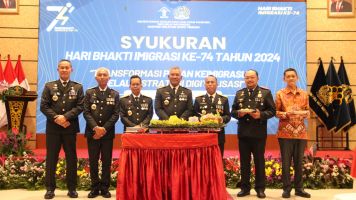 Puncak Peringatan Hari Bhakti Imigrasi Ke 74, Kemenkumham Jateng Gelar Tasyakuran
