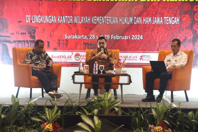 Kemenkumham Jateng Gelar Optimalisasi Pengelolaan Administrasi Kepegawaian dan Kearsiapan