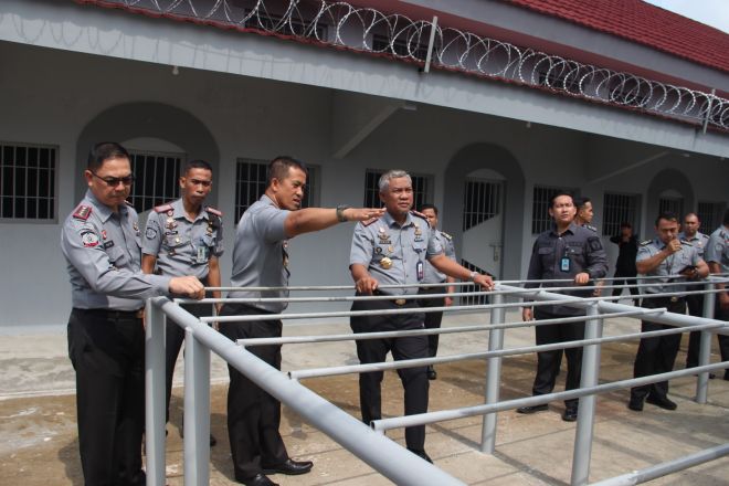 Kakanwil Kemenkumham Jateng Pantau Hasil Rehabilitasi Bangunan Lapas Narkotika Purwokerto