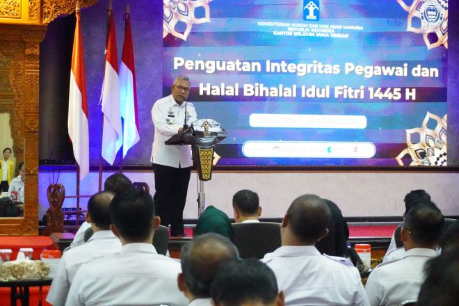 Kemenkumham Jateng Gelar Penguatan Integritas Dan Halal Bihalal