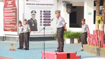 Beri Amanat Apel Pagi, Kakanwil Kemenkumham Jateng : Organisasi Sehat Dibangun Dengan Kompetensi Pegawai Yang Seimbang