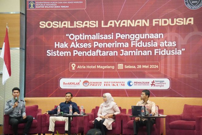 Kemenkumham Jawa Tengah Gelas Sosialisasi Jaminan Fidusia