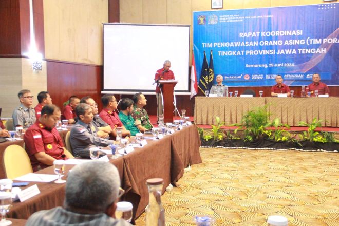 Kanwil Kemenkumham Jawa Tengah Gelar Rakor Tim Pengawasan Orang Asing Tingkat Provinsi Jawa Tengah
