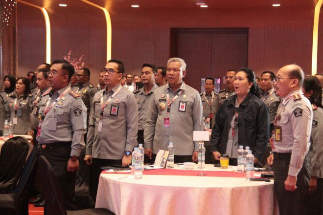 Sekjen Kemenkumham Buka Rakordal Program Dukman, Pimti Kanwil Jateng Hadir Mengikuti Kegiatan
