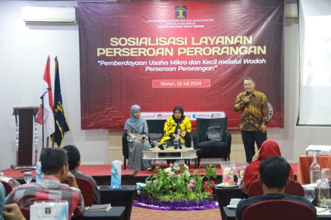 Kanwil Kemenkumham Jateng Ajak Pelaku Usaha Daftar Perseroan Perorangan